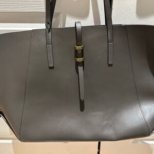 Zac Posen Charcoal Tote with Gold Accent